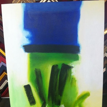Green & Blue Abstract Oil Painting I ArtisanMalaysia.com