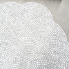 European Fan Small Tile Fish Scale Scallop Mosaic Carrara Marble Honed, 1 sheet