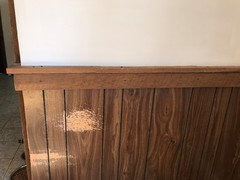 Do I paint or wallpaper over 70s wood paneling