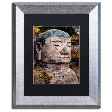 Philippe Hugonnard 'Giant Buddha VI' Art, Silver Frame, Black Matte, 14"x11"