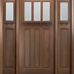 Arts & Crafts / Craftsman Wood Doors #WP800G-1-2 - Front Doors