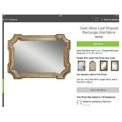 Gold Silver Leaf Mirror - Products