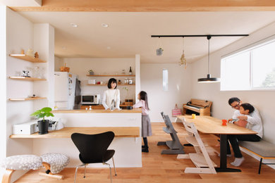 Design ideas for a scandinavian kitchen in Yokohama.