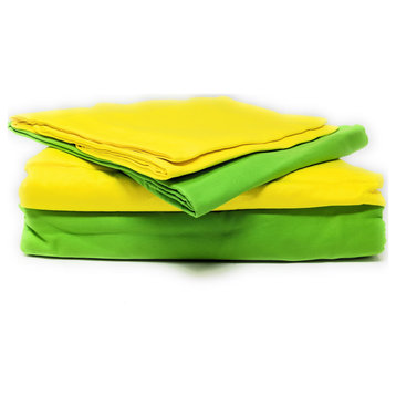 Tache 100% Cotton Bright Colorful Reversible Zipper Closed Duvet Cover, Yellow/G