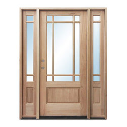 Mahogany 9-Lite Prairie Exterior Door - Products