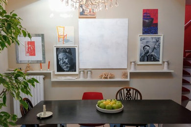 Foto di una sala da pranzo boho chic