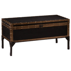 SEI Furniture Amherst Trunk Coffee Table in Dark Cherry