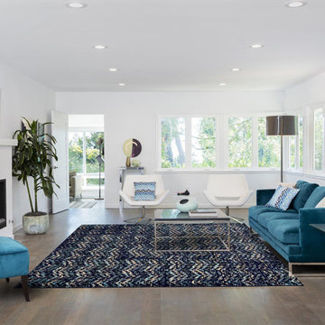 Aileen Area Rug in Aqua & Navy