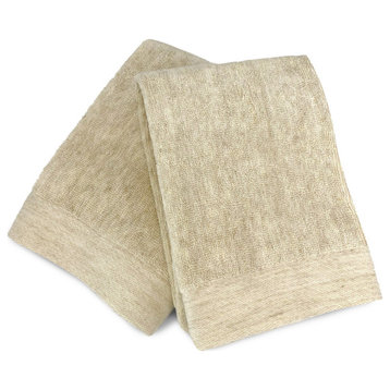 BedVoyage Melange Rayon Bamboo Cotton Towels, Sand, Hand Towel 2pk