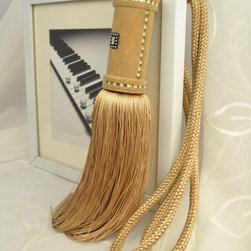 6 Colors QYM29 Polyester Curtain Tassel Tie Backs in Beige Color - Window Treatment Accessories