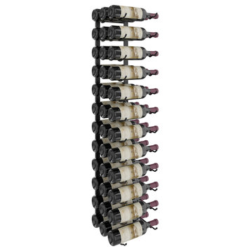 W Series Wine Rack 4 Wall Mounted Metal Bottle Storage, Matte Black, 36 Bottles (Triple Deep)