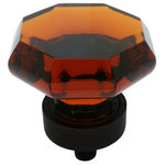 Cosmas - Cosmas 5268ORB-A Oil Rubbed Bronze and Amber Glass Cabinet Knob - MPN: 5268ORB-A