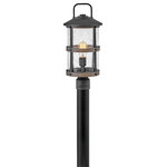 HInkley - Hinkley Lakehouse Medium Post Top Or Pier Mount Lantern 12V, Aged Zinc - The look is relaxed, but the components of Lakehouse are quietly satisfying. Lakehouse features a distressed, Aged Zinc with Driftwood Gray and Black finish accompanied by clear seedy glass. Cast aluminum construction ensures Lakehouse will withstand for years. Blissfully simple, yet all the details are memorable.