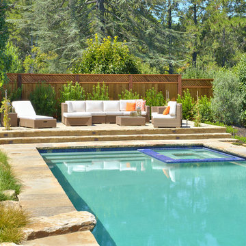 Orinda, Ca hillside auto cover pool & spa