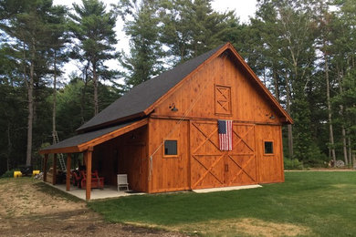 Home design - rustic home design idea in Boston