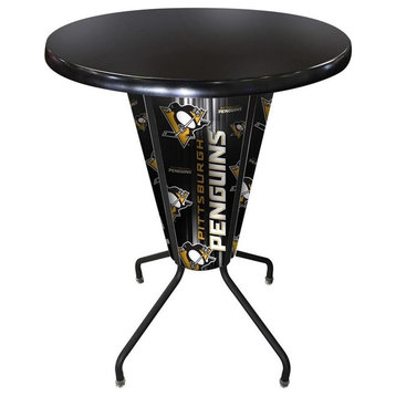 Lighted Pittsburgh Penguins Pub Table