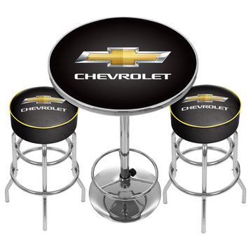 Chevrolet Game Room Combo, 2 Bar Stools and Table