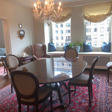 Round Traditional Mahogany Table for New York City Apartment