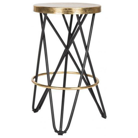 Lorna Gold Leaf Counter Stool, Fox3255D