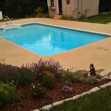 Faux natural stone overlays