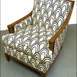 Vintage Chair with Art Deco inspired fabric - Armchairs And Accent Chairs