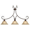 Lancaster Island Light, Pewter, Rubbed Bronze, Antique Marbled