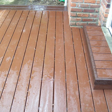 TREX TRANSCENDS FIRE PIT COLOR DECK WITH VL BORDER
