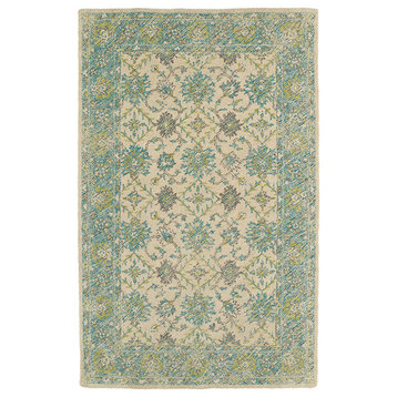 Kaleen Weathered Hand-tufted Wtr06-91 Teal 3' X 10' Runner
