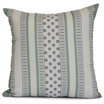 18x18", Stripe, Comb Dot Outdoor Pillow, Purple