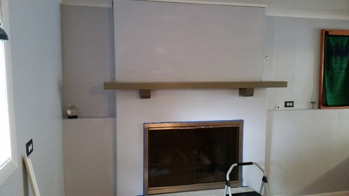 Basement Fireplace Before After