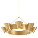Hudson Valley Lighting - Reeve 8-Light Chandelier Vintage Gold Leaf Finish - Features:
