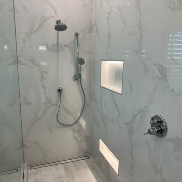 Luxury Transitional Bathroom | Expanded Walk-In Shower