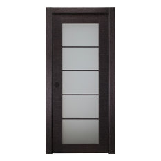 Belldinni Interior Door Avanti 5 Lite Vetro Black Apricot, 28" X 80", Right-Hand