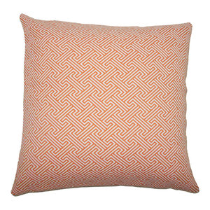 The Pillow Collection Ickitt Geometric Bedding Sham Gray European//26 x 26