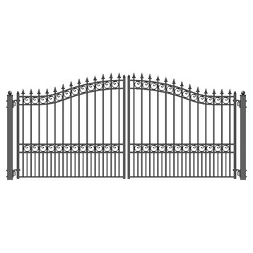 Aleko Dual Driveway Gates Iron Gates Steel Gate London Style 16'