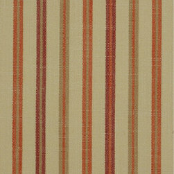 Burgundry Hudson Yarn Dyed Striped Blackout Fabric - Upholstery Fabric