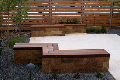 Wooden Benches, Sawn Flagstone Patio