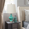 Lalia Home Decorative Elegant Paseo Table Lamp with White Fabric Shade, Teal