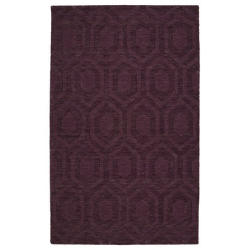 Kaleen Hand-Tufted Imprints Modern Wool Rug, Purple, 5'x8'