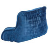 Textured Velvet DIY Bed Rest Cover and Inserts, Majolica Blue, 20"x18"x17"