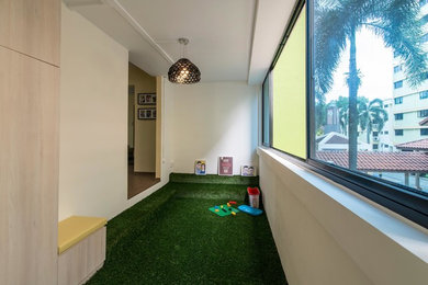 Inspiration for a contemporary nursery in Singapore.
