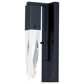 ET2 E31240-20 Quartz 15" Tall Integrated LED Bathroom Sconce - Black