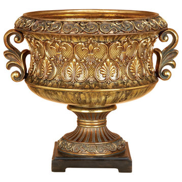 Traditional Gold Polystone Decorative Bowl 58102