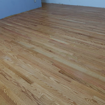Simple Red Oak Master Bedroom