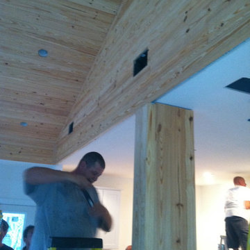 Beachfront Tongue and Groove Kitchen Ceiling