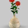 Serene Spaces Living Paulownia Wood Bottle Vase, Measures 10" Tall & 9" Diameter