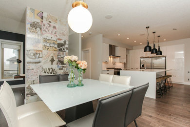 Trendy dining room photo in Edmonton