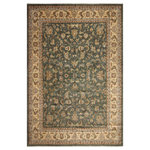 Bareens Designer Rugs - Turkish Knotted Istanbul Song Green/Tan Wool Rug 12'0'' x 15'1'' - Designed with a mesmerizing intricate traditional motif this glorious hand knotted rug is a masterpiece that will fill any space with sophistication and grace. An exhilarating color pallet with an elaborate design, this masterpiece features luxurious hand spun wool with all vegetable dyes to add comfort and style to your decor. The design, color and beautiful chromatic composition with a sheen in traditional and transitional designs, exude beauty, elegance and quality make this rug a masterpiece of its own.
