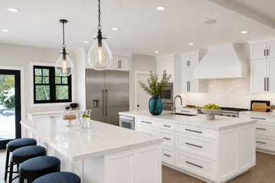 Kitchen - country kitchen idea in Boston