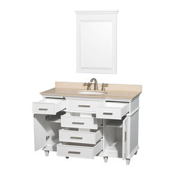 Ackley 48" inch White Finish Bathroom Vanity - Bathroom Vanities And Sink Consoles